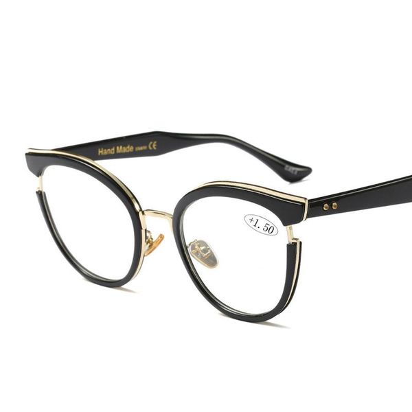 

sunglasses design women's quality reading glasses fashion full rim round style presbyopia eyewear for women, White;black