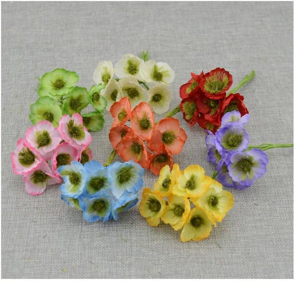 

6pcs artificial flowers for home scrapbooking flowers wedding decoration stamens for flowers handicrafts diy brid jllimp