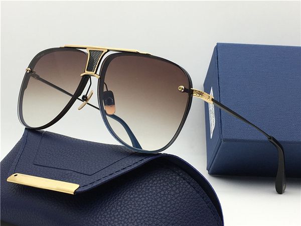 Klassische Pilotensonnenbrille Gold/Braun 20. Jahrestag Sonnenbrille Mode Sommersonnenbrille Herrenbrille Unisex Neu mit Box