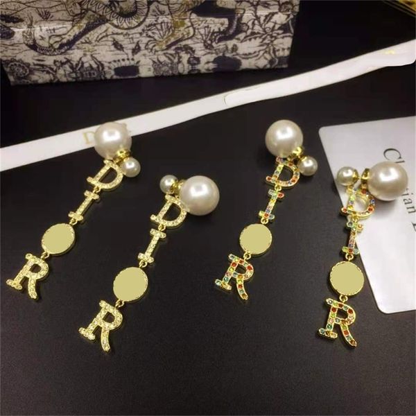 

85% off factory clearance home year new fashion long tassel earrings women's color diamond white, Golden