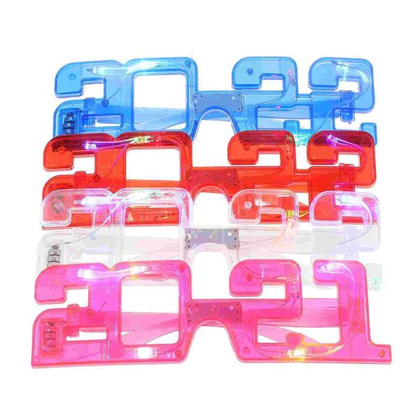 

party decoration 4pcs light glasses durable 2022 year unique favors