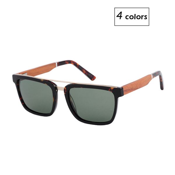 

2021 new product men women wooden bamboo polarized sunglasses wood metal pc splice frame 4zg9, White;black