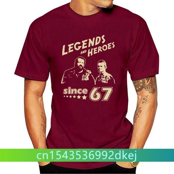 

men's t-shirts terence hill t-shirt-legends and heroes bud spencer (black), White;black