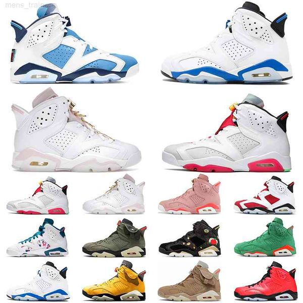 

6 6s men basketball shoes unc gold hoops bred hare millennial pink electric green diffused blue flint women mens trainers outdoors sports
