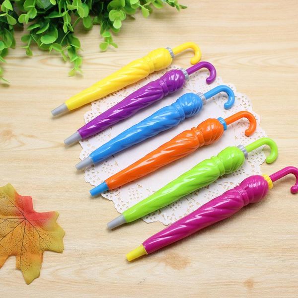 

ballpoint pens 50pcs japanese and korean creative stationery umbrella pen candy color primary school student prize, Blue;orange
