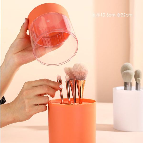 

makeup brush bucket dustproof storage cosmetic eyebrow pencil box boxes & bins