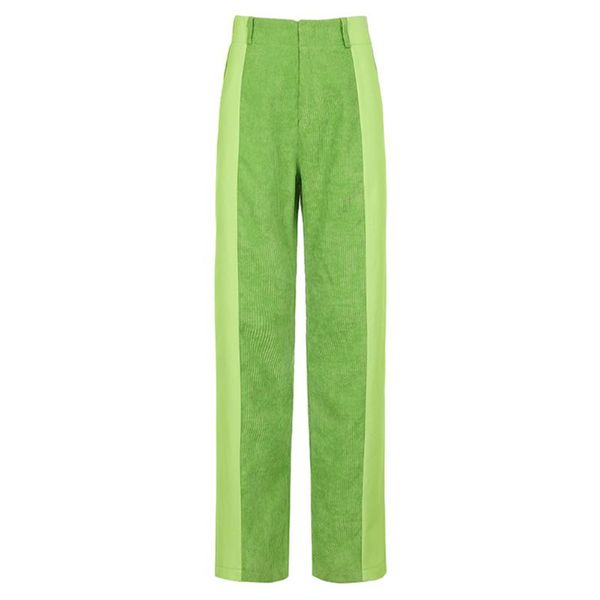 

straight leg pants casual streetwear bootcut patchwork vintage stretch cotton slim womens corduroy trousers, Black;white