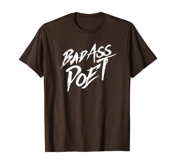 

badass poet funny gift for poetry student t-shirt, White;black