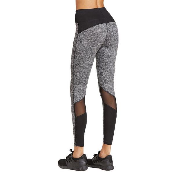 

yoga outfit gray women sport leggings fitness running pants stretchy sportswear gym slim pant