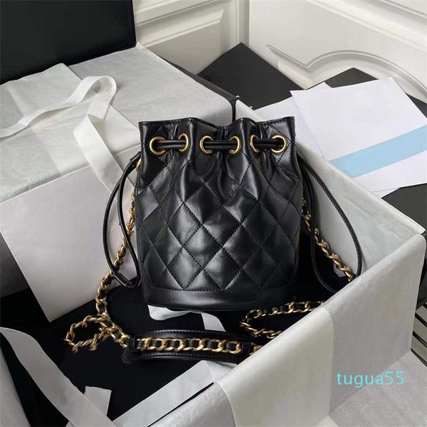 

designer channelity bags for women black handbag leather chain slant shoulder clutch totes bag cc double letters solid hasp waist square str