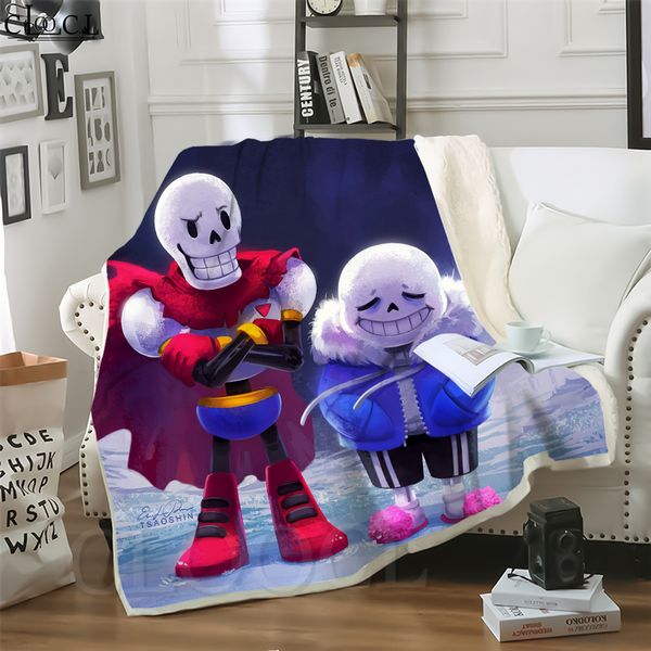 

cloocl new pixel game undertale sans 3d print harajuku air conditioning blanket teens bedding throw blankets plush quilt