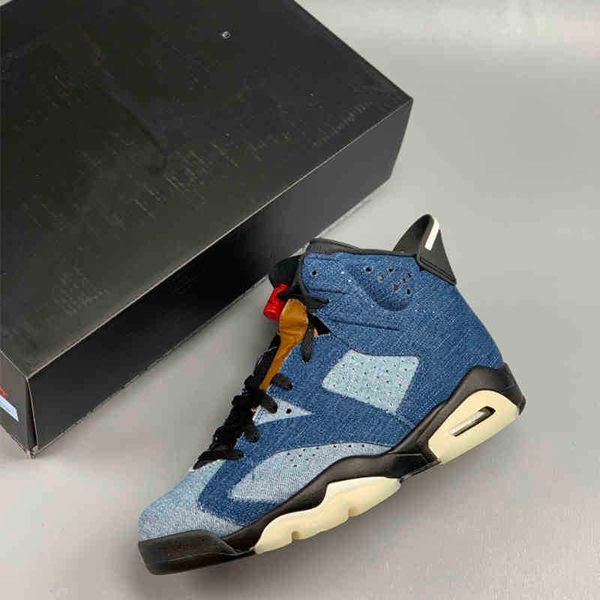

jumpman 6 washed ddnim mens womens basketball shoes 6s fashion sneakers