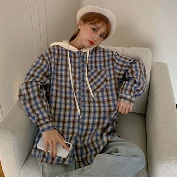 

new 2021 japanese spring fashion in autumn simple thin lattice design long cover d 9ah4, Black;brown