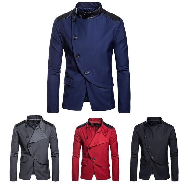 

men's suits & blazers eu size men 2021 autumn casual fashion long sleeve button-down suit jacket blazer masculine, White;black