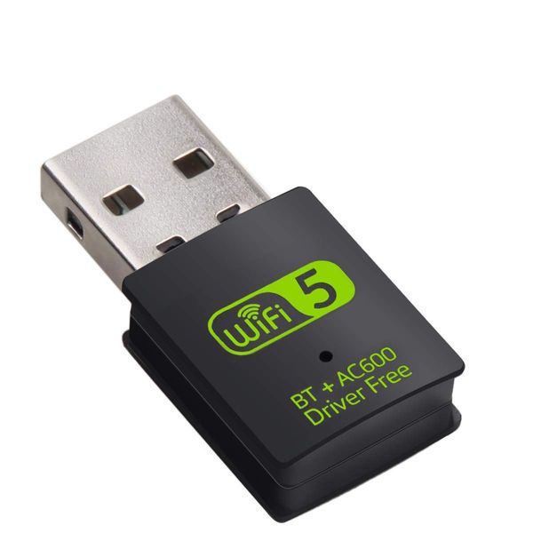 

usb wifi bluetooth adapter 600mbps dual band 2.4/5ghz wireless network external receiver mini dongle for pc/lapdesktop