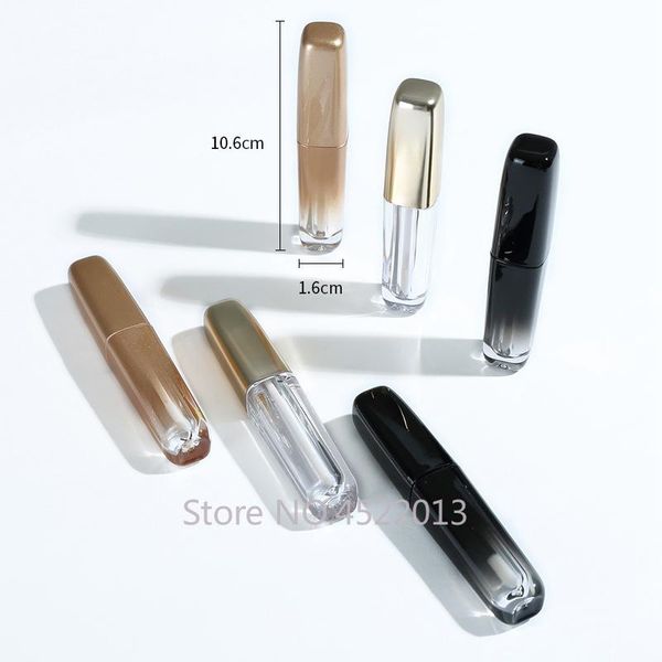 

storage bottles & jars 3.5ml 50/100pcs empty as gradient gold&black lip gloss tube, diy portable liquid lipstick bottle, cosmetic lipgloss c