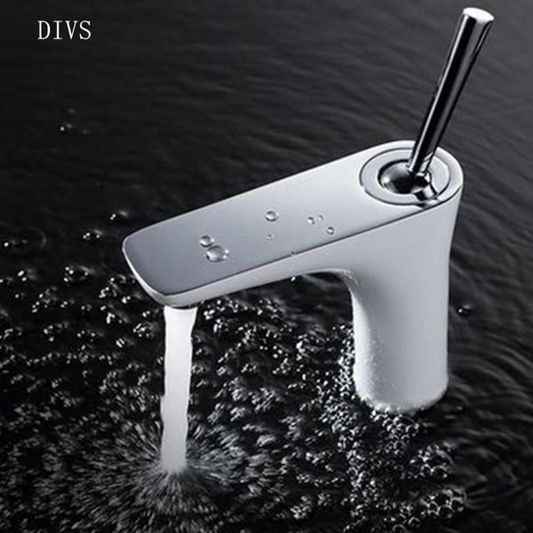 

bathroom sink faucets deck mounted basin fashion white faucet rainfall single hole /cold water tap mixer