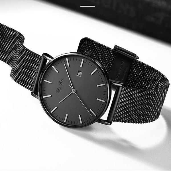 

wristwatches fashion students luxury men watches automatic black watch stainless steel waterproof business sport mechanical wristwatch, Slivery;brown