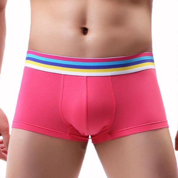 Cuecas de troncos masculinos boxer briefs ajustável carneiro pulseira bolo de algodão underwear cor sólida cor boxershorts homens cuecas masculinas 2021