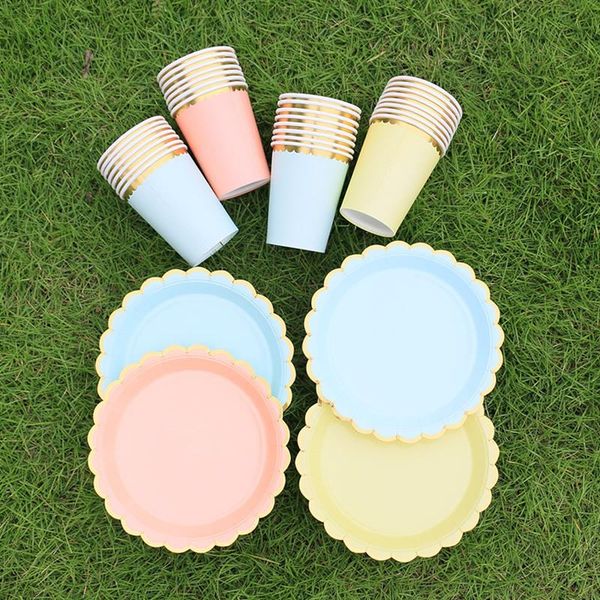 

disposable dinnerware plate water cup picnic cake child birthday party paper dessert table decoration tableware