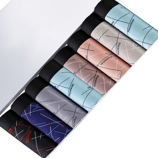 

underpants 8pcs / lot striped men's boxer shorts men underwear fashion modal panties breathable and soft panty, Black;white