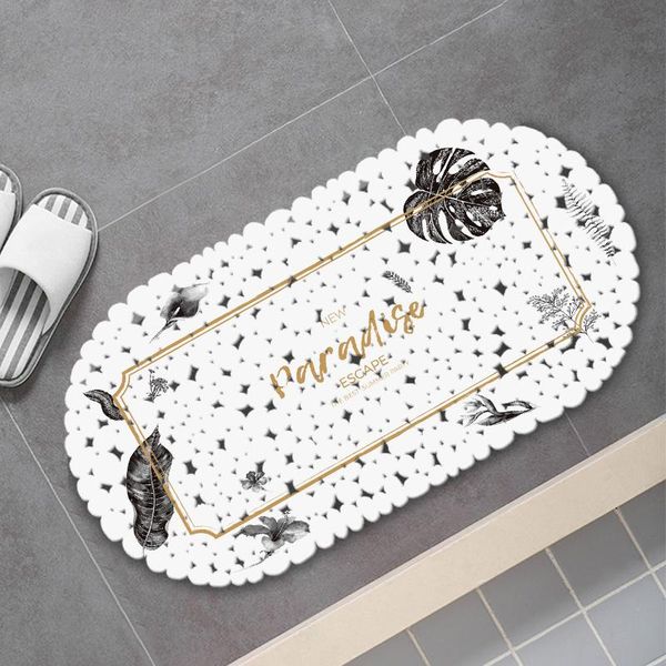 

bath mats pvc shower mat nonslip floor banana leaf anti-slip bathroom