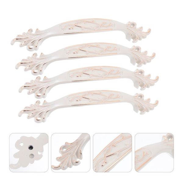 

handles & pulls 4 pcs thickened dresser knobs household door cabinet (white)