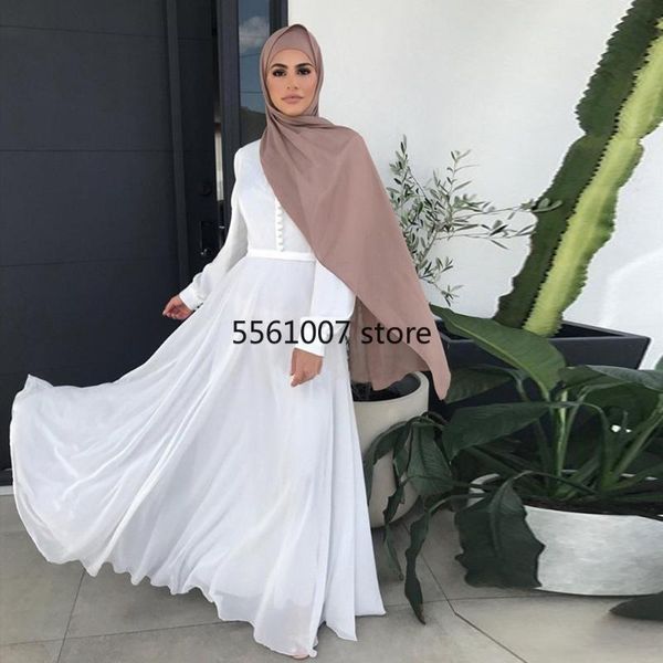 

ethnic clothing chiffon abaya dubai kaftan morocco turkey islam muslim long dress abayas dresses for women vestido robe longue femme musulma, Red