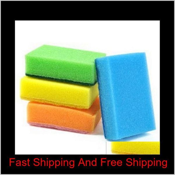 

novelty households cleaning tools colorful cleaning brush for dish pan 10 pcs/lot pot kitchen magic sponge qylcgg sports2010
