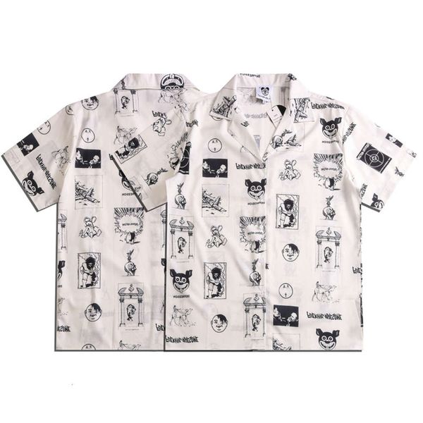 

shirtsfashion street 3d digital printing casual shirt for men, White;black