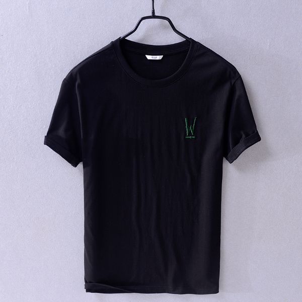 

2021 new style italy brand shirt fashion casual black t-shirt mens round neck t shirts for men comfortable chemise camisa ndjc, White;black