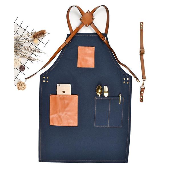 

selling kitchen canvas apron tool waist painting art tools personalised antifouling organic cotton cleaning apron