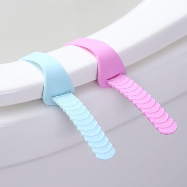 

2pcs silicone foldable adjustable sanitary potty toilet lifter band cover belt mention toilet seat lifters closestool handle