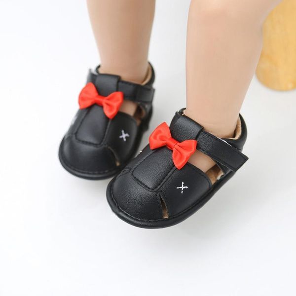 

first walkers summer baby girl cute pu soft sole anti-slip bow crib shoes walking