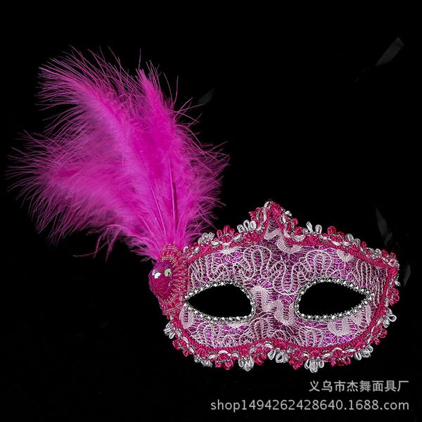 

party mask halloween ball leather feather and hat high-grade venice