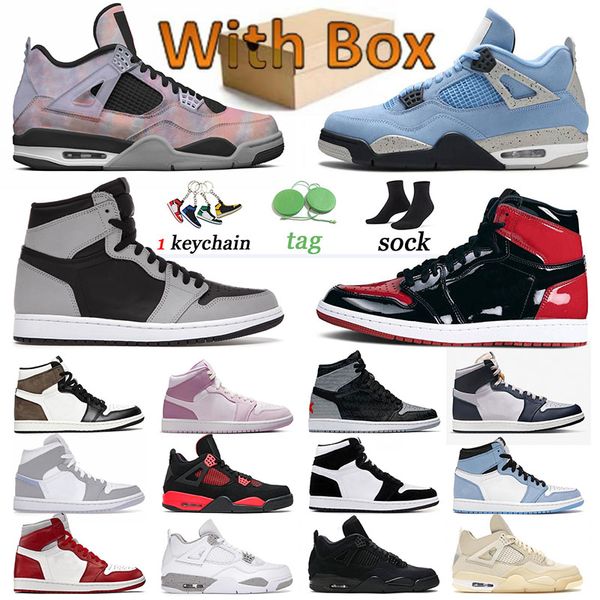 

brand discount jumpman 1 basketball shoes valentines day 1s trainers zen master 4 4s black cat designer sneakers bred patent white oreo new