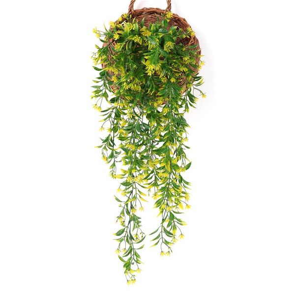 

artificial plant holders hanging wicker flowers plastic plants home garden decor