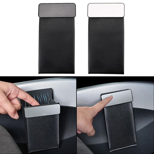 

car organizer magnetic trunk stowing tidying leather seat bag for phone card holder auto hanging pouch box bags
