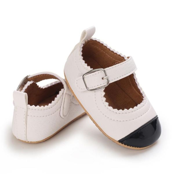 

first walkers cute baby pu leather shoes infant born girl princess non-slip rubber flat soft-sole solid