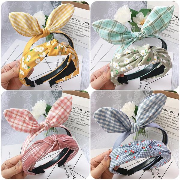 

2021 new ladies girl hair band wild simple temperament korean bow female flower flower jewelry headband, Slivery;white