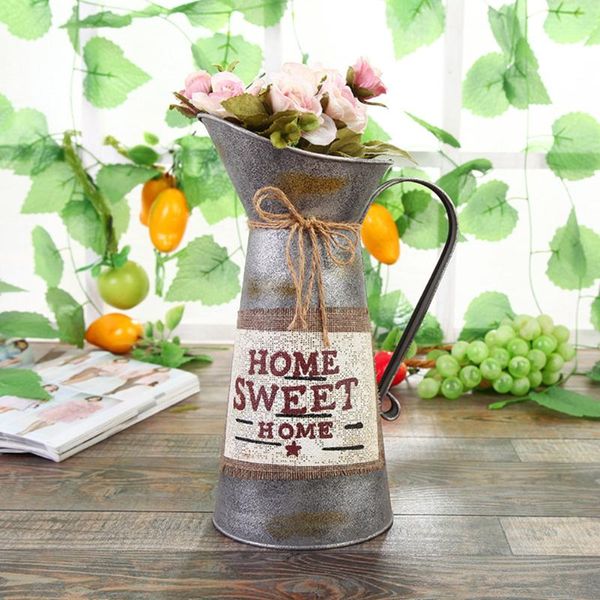 

office multipurpose bedroom vintage table coffee pot shape decorative flower vase home with handle wedding iron art living room