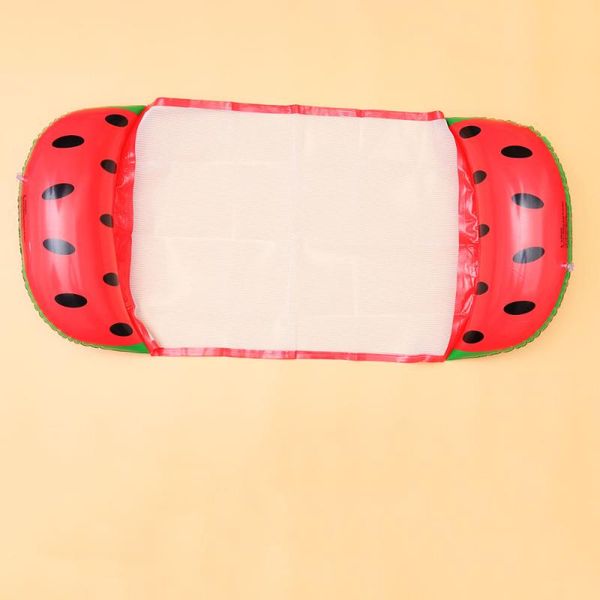 

life vest & buoy 1pc water floating bed inflatable hammock summer swimming pool mat ring (watermelon pattern)