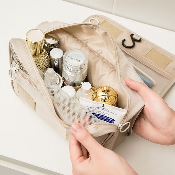 

cosmetic bags & cases bag korean version of simple lipstick storage waterproof travel portable hook wash multifunctional cation