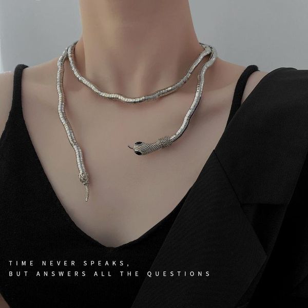 

chokers necklace womennecklace men and european american style exaggerated niche personality design adjustable shape collar gothic, Golden;silver