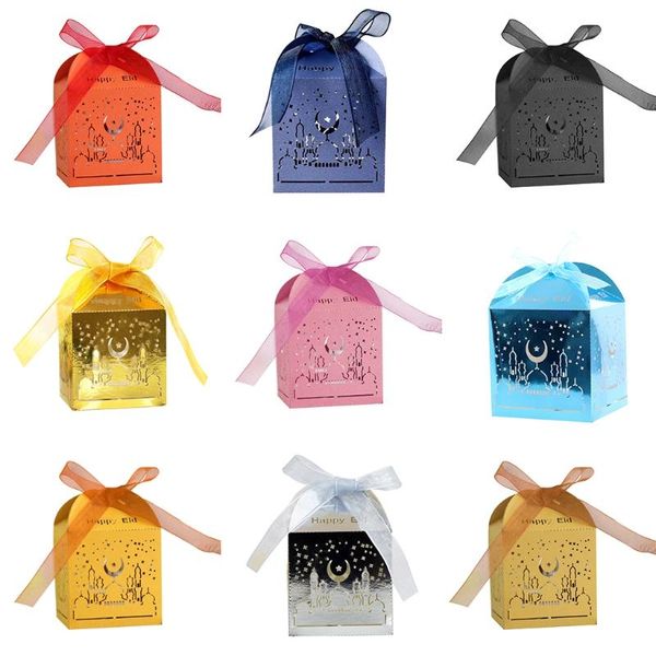 

middle east ramadan hollow out candy box eid moon star packing box night 28gf