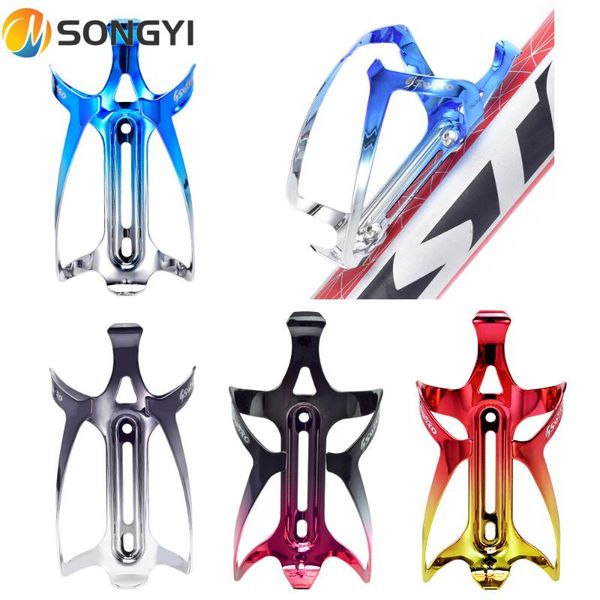 

water bottles & cages songyi mountain bike bottle aluminum alloy colorful hollow electroplating electric cup holder riding accessories s172