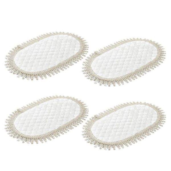 

mats & pads vintage lace oval dining table placemats europe style kitchen tool tableware pad coffee place mat,4 pcs