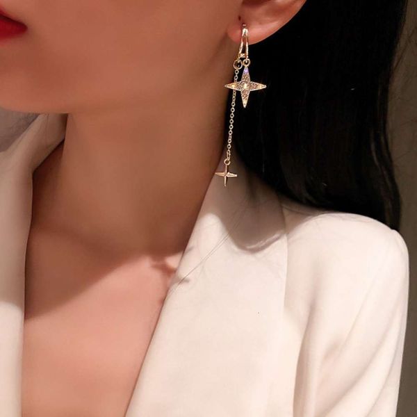 

temperament long star tassel earrings female simple earrings