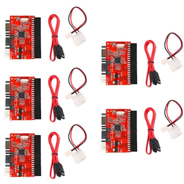 

5lot ide to sata pci adapter card hdd hard drive interface converter with parallel port serial port support ata 100/133