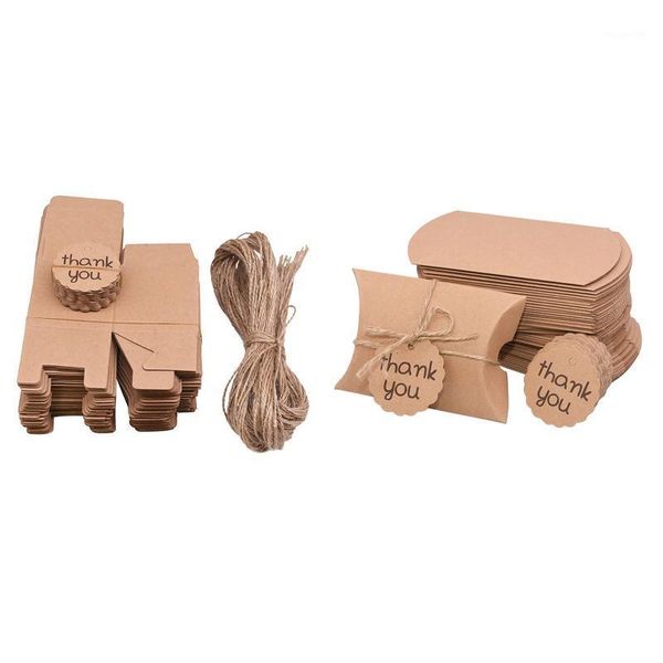 Embrulho de presente 50pcs/lote kraft paper Candy Boxes